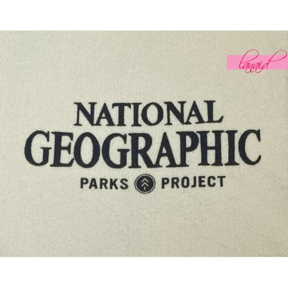 Nat Geo x Parks Project Butterfly Joggers Cream Pale Yellow High-Rise Sweatpants - Picture 8 of 12